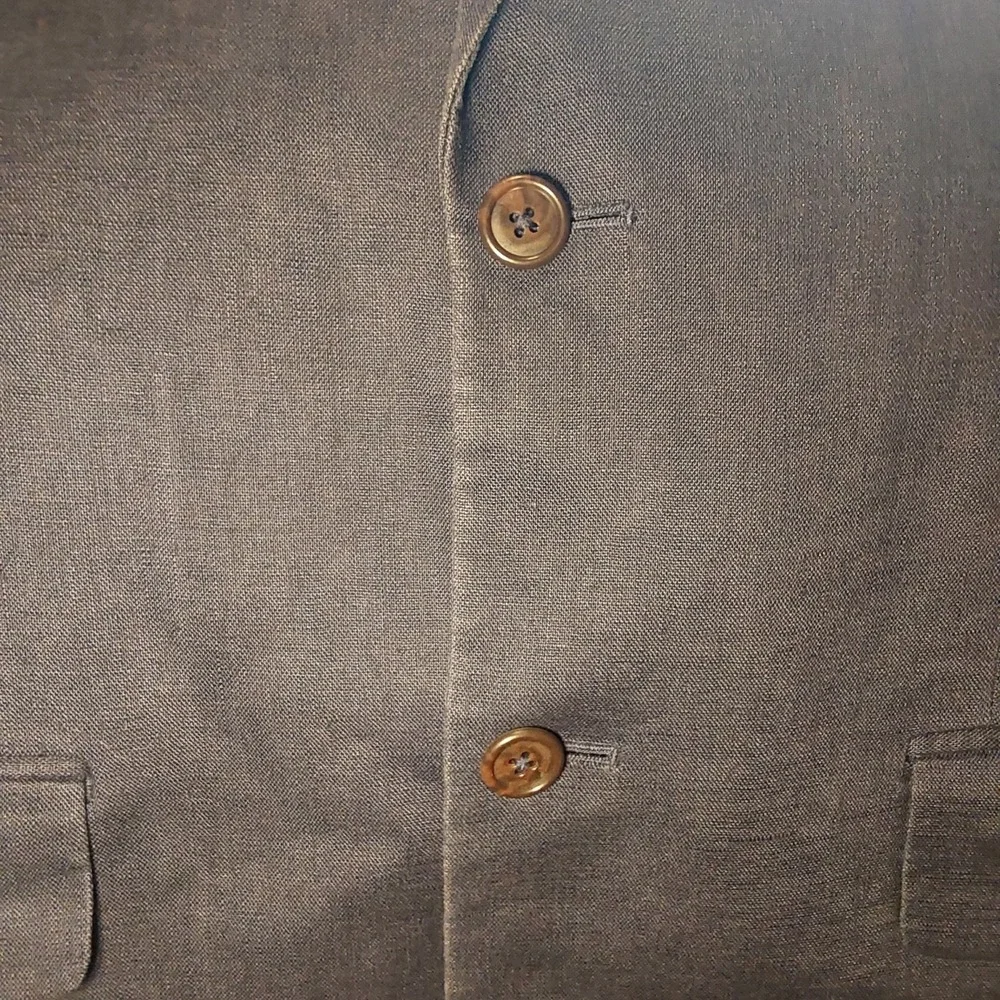 Michael Kors Men's Navy‎ Blue Linen 40R Blazer Jacket - Picture 9 of 10
